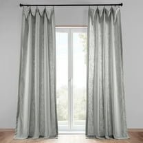 Ash Grey Heavy Faux Linen Curtain (1 Panel), Ash Grey, 50W X 120L