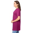 thumbnail image 3 of Woman Within Plus Size Perfect Short-Sleeve Shirred V-Neck Tunic, 3 of 6