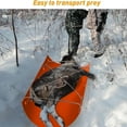 thumbnail image 3 of GARENAS Deer Drag SLED for Ice Fishing Game Firewood Gear and Accessory Consignments Made of Polyethylene Rugged and Durable Good for Snow(Orange), 3 of 8