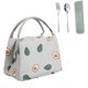 thumbnail image 1 of Bolsa De Almuerzo Aislada Para Mujeres Y Hombres, Fiambrera Reutilizable Para Preparar Comidas Para El Trabajo, Fiambrera Portátil Para Adultos Con Cómodo Cinturón De Asa, Blanco, 1 of 5