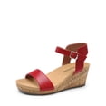 thumbnail image 1 of Sandalia DREAM PAIRS NINI-8 Roja Cuña de Corcho de 7.5 cm Talla 9, 1 of 7