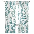 thumbnail image 2 of Plant Color Floral Pastoral Watercolor Sheer Curtains for Kids Bedroom Living Room Voile Window Curtains Tulle Drapes, 2 of 7