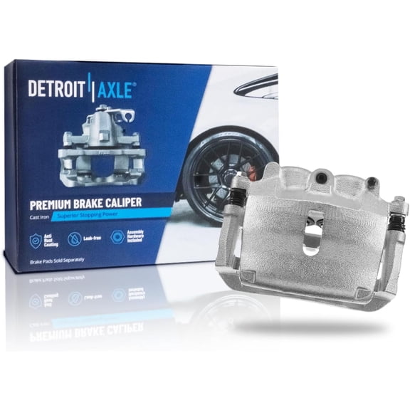 Detroit Axle - Front Right Brake Caliper for 2009 Ford F-150 2009-2014 Lobo Disc Brake Caliper w/Bracket 2010 2011 2012 2013 Replacement Brake Caliper Assembly
