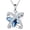 Bermuda Sapphire Blue Crystal, variant on Crystal Necklace 925 Sterling Silver Crystal Pendant Necklace for Women Gift for Women