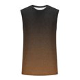 thumbnail image 4 of BRGZLK Mens Tank Tops Casual Summer Sleeveless Workout Muscle Tees Gradient Print Crew Neck Training Bodybuilding T Shirt, 4 of 5