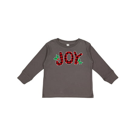 

Inktastic Plaid Holly Joy Gift Toddler Boy or Toddler Girl Long Sleeve T-Shirt