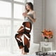 thumbnail image 5 of Balery Brown Football On Black Pantalones de pijama para mujer, pijamas ultraligeros, pantalones de estar por casa-XX-Large, 5 of 6