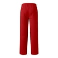 thumbnail image 5 of Wdgfv Boys Bootcut Jeans Boys Casual Sweatpants Elastic Waist Drawstring Loose Fit Wide Leg Joggers Comfortable Long Pants For Kids Daily Wear Athletic Play Red 7-8 Years, 5 of 5