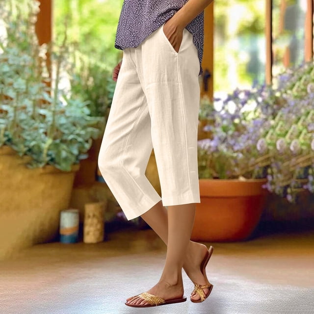 MKLEKYY Pantalones Cortos de Mezclilla para Mujer, Elegantes Pantalones Cortos Estampados, Sueltos, de Un Cuarto