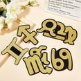 thumbnail image 5 of Computerized Embroidery Cloth Iron on/Sew on Patches Costume Accessories Appliques 12 Constellation/Zodiac Sign golden golden 60~86x58~80mm 12pcs/box, 5 of 7