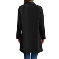 thumbnail image 5 of NFTOEIULA Women Lapel Collar Double Breasted Mid-length Cardigan With Pockets, 5 of 7