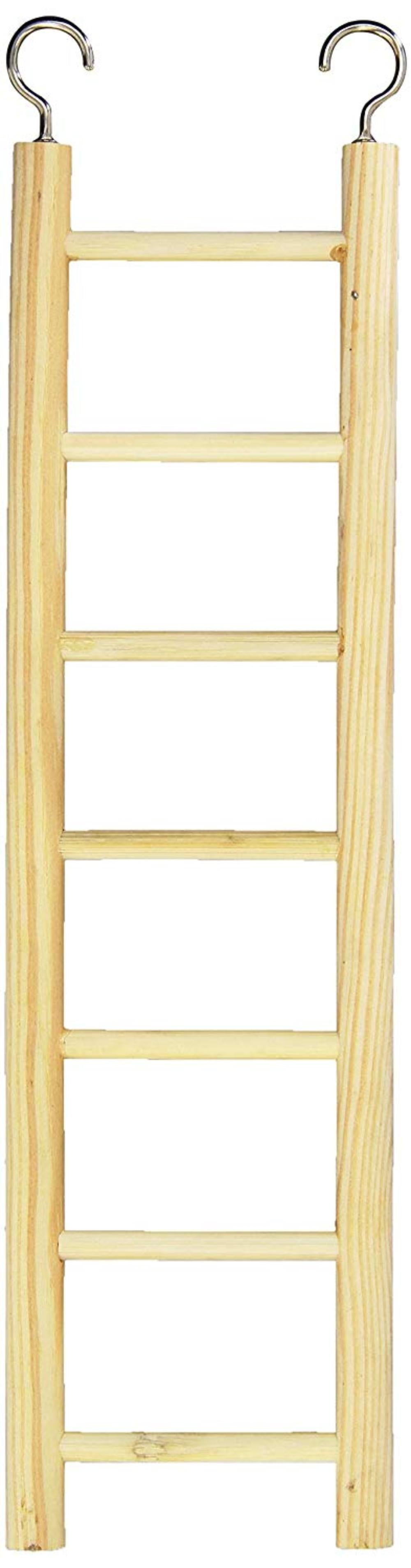 BPV384 Birdie Basics 7Step Wood Ladder for Bird, 12Inch, Made with