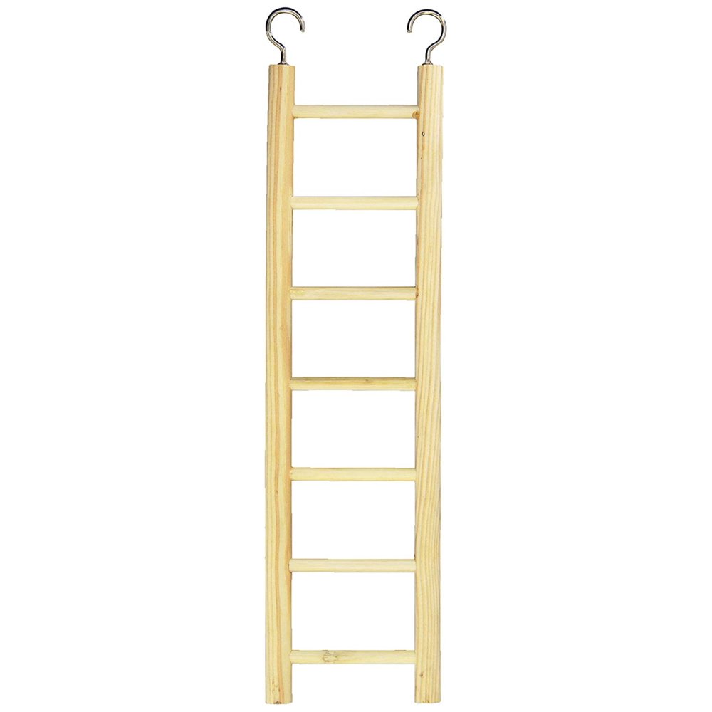 BPV384 Birdie Basics 7Step Wood Ladder for Bird, 12Inch, Made with