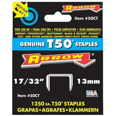 Arrow Fastener Co. .53in. T50 Staples  50CT24 - Pack of 4