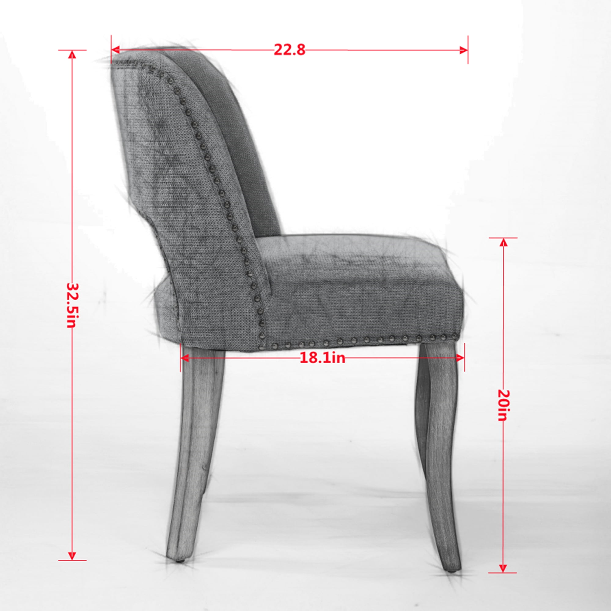 Dining Chairs Set of 2, Upholstered Dining Chairs, Farmhouse Chairs&nbsp;With Hollow-Out Curved Backrest, Dual Rebound S-Spring And Foam Cushion, Curved Solid Wood Legs, Beige Breathable Fabric