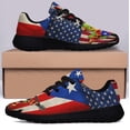 thumbnail image 3 of Puerto Rico American flag Shoes Sneakers for Women Men Black Size 3.5, 3 of 7