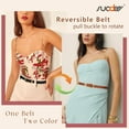 thumbnail image 2 of Women Reversible Leather Belt with Rotating Pin Buckle for Jeans Pants Dresses, 2 of 6