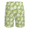 thumbnail image 6 of Kdxio Daisies Flowers Pattern Mens Casual Shorts - Drawstring Summer Beach Sports Shorts for Men, 6 of 9