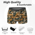 thumbnail image 2 of Men's Boxer Briefs, Dinosaur camouflage print Soft Comfy Mens Underwear Boxer Briefs Breathable With Widen Waist, 2 of 7