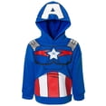 thumbnail image 5 of Marvel Avengers Toddler Boy or Girl Cosplay Fleece Hoodie and Pants Set Captain America Blue, 5 of 6