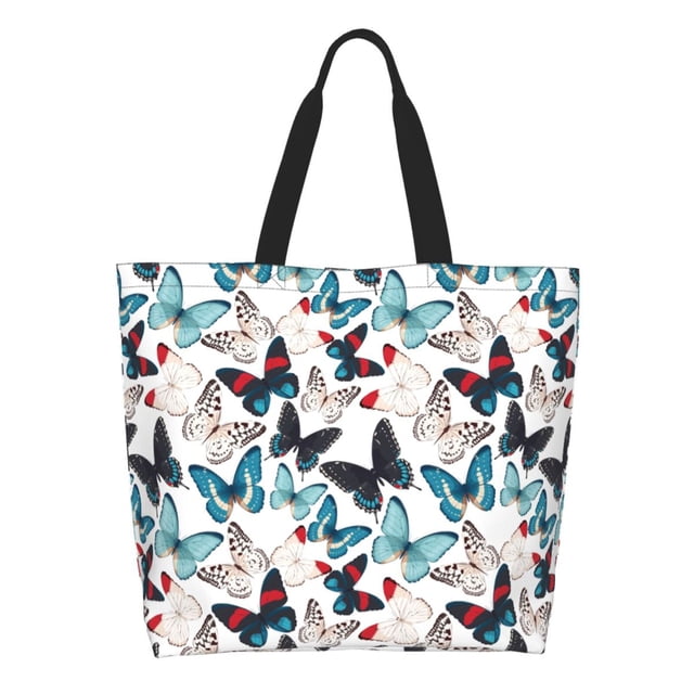 Easygdp Butterfly Bolsas Tote para Mujer, Bolsos de Hombro para Viaje, Bolsos de Mano de Gran Capacidad para Compras y Trabajo