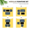 thumbnail image 2 of Walsunny 4 Pieces Outdoor Sectional Conversation Wicker Patio Furniture Set with Cushion Table for Backyard,Porch,Garden,Poolside Balcony,Gray, 2 of 7