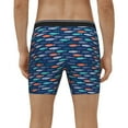 thumbnail image 4 of Xecao Colorful Fish 3 Print Boxer Briefs for Men's Stretch Moisture-Wicking Underwear, Mid-Rise Classics breathable fabric, 4 of 7