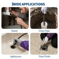 thumbnail image 3 of 1.2" x 120 FT Electric Drain Cleaner Machine – 1100W, 1700 RPM Pipe Auger & Sewer Snake – Commercial & Residential Main Line Clog Remover – 6 Cutters & Gloves – Red, 3 of 7