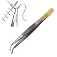 thumbnail image 2 of Corn Suture Tweezers Angular Easy Suturing Curved Forceps Pliers by Wise Linkers, 2 of 7