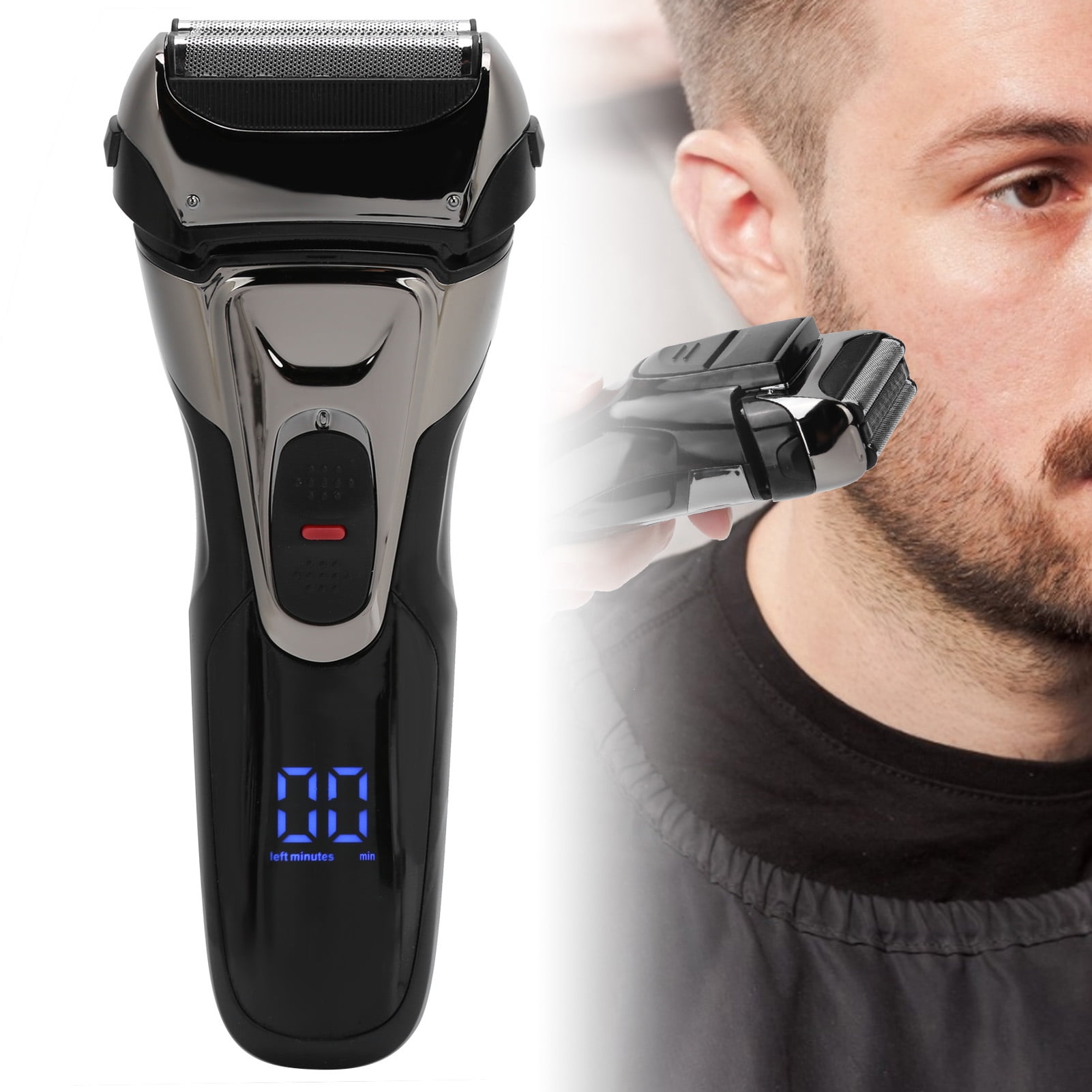 Fdit Professional USB Charging Men Waterproof Electric Shaver Portable