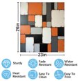 thumbnail image 2 of Orange White Black Gray Geometric Square Retro Dishwasher Magnet Cover Decorative Sticker for Home Cabinet Kitchen 23" x26", 2 of 5