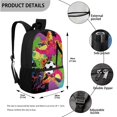 thumbnail image 2 of ZUXONGSY Soccer Colorful Splatter Paint Music Notes Print School Bag Bookbag for Primary Junior School Student 3 PCS Backpack Set with Lunch Box Pencil Case for Boys Girls Kids, 2 of 6