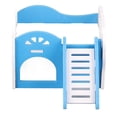 thumbnail image 3 of Mascota hámster pequeño animal castillo dormir casa nido ejercicio juguete azul, 3 of 12
