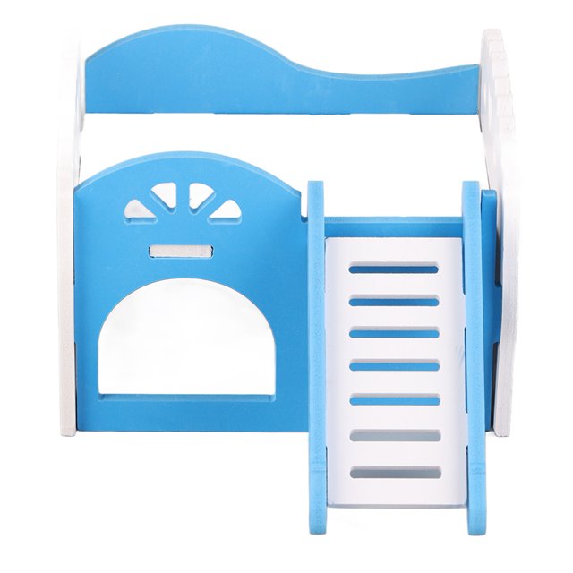Mascota Hámster Animal Pequeño Castillo Casa para Dormir Nido Ejercicio Juguete Azul