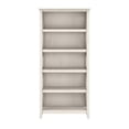 thumbnail image 3 of Pemberly Row 5 Shelves Coastal Wood Tall Bookcase in Line White Oak, 3 of 8