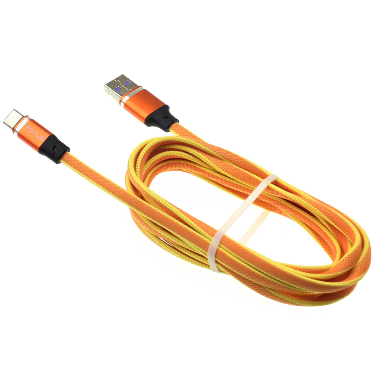 Orange 6ft USB Cable for Samsung Galaxy Z Fold4 Phone TypeC Charger
