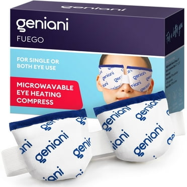 GENIANI Microwave Heated Eye Mask, Warm Compress for Eyes, Fast Acting & Effective Moist Heat Eye Mask for Dry Eyes, Eye Care Mask for Tired Eyes, Dry Eye Therapy Mask, Unique Design for One Eye