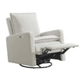 thumbnail image 5 of Oxford Baby Uptown Power Upholstered Glider Recliner Rocking Chair 270° Swivel for Nursery and Living Room – Boucle White, 5 of 8