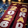 thumbnail image 5 of Maroon and Gold Graduation Decorations, 2026 Graduation Decorations, 72X12 In, Door Decorations Hanging, Outdoor Flags & Banners, Congrats Grad Banner, Gold Accent Decor, 2 Pc, 5 of 8