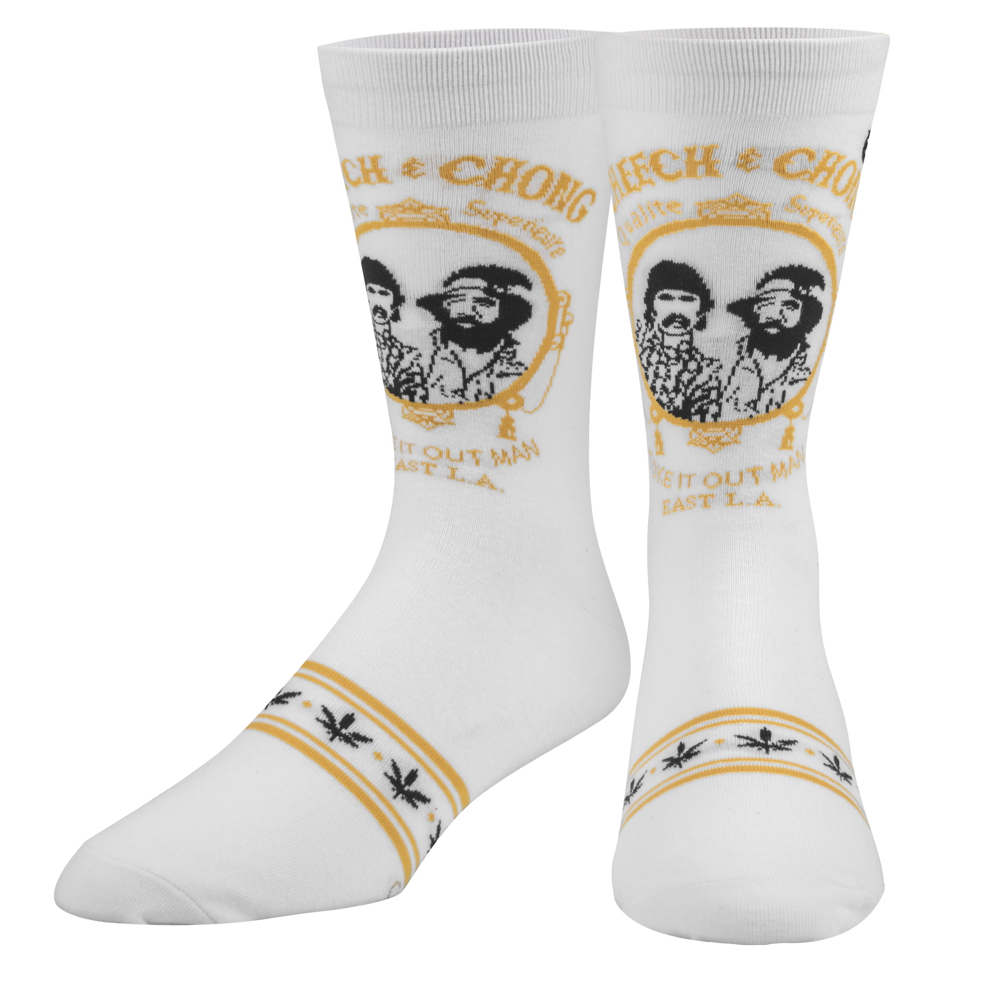 Odd Sox, Fun Novelty Men's Crew Socks, Toke It Out, Crazy Graphic Print, Large