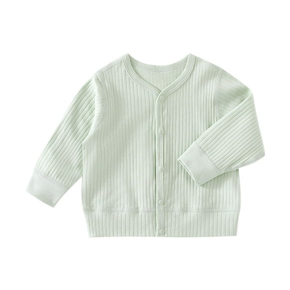 LIaqionyy Cardigan pour Tout-Petits Manches Longues Couleur Unie Hauts Doux Confortables Vêtements pour Garçons Filles