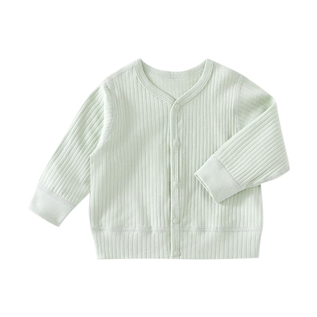 LIaqionyy Toddler Cardigan Long Sleeve Solid Color Tops Soft Comfortable Clothes for Boys Girls