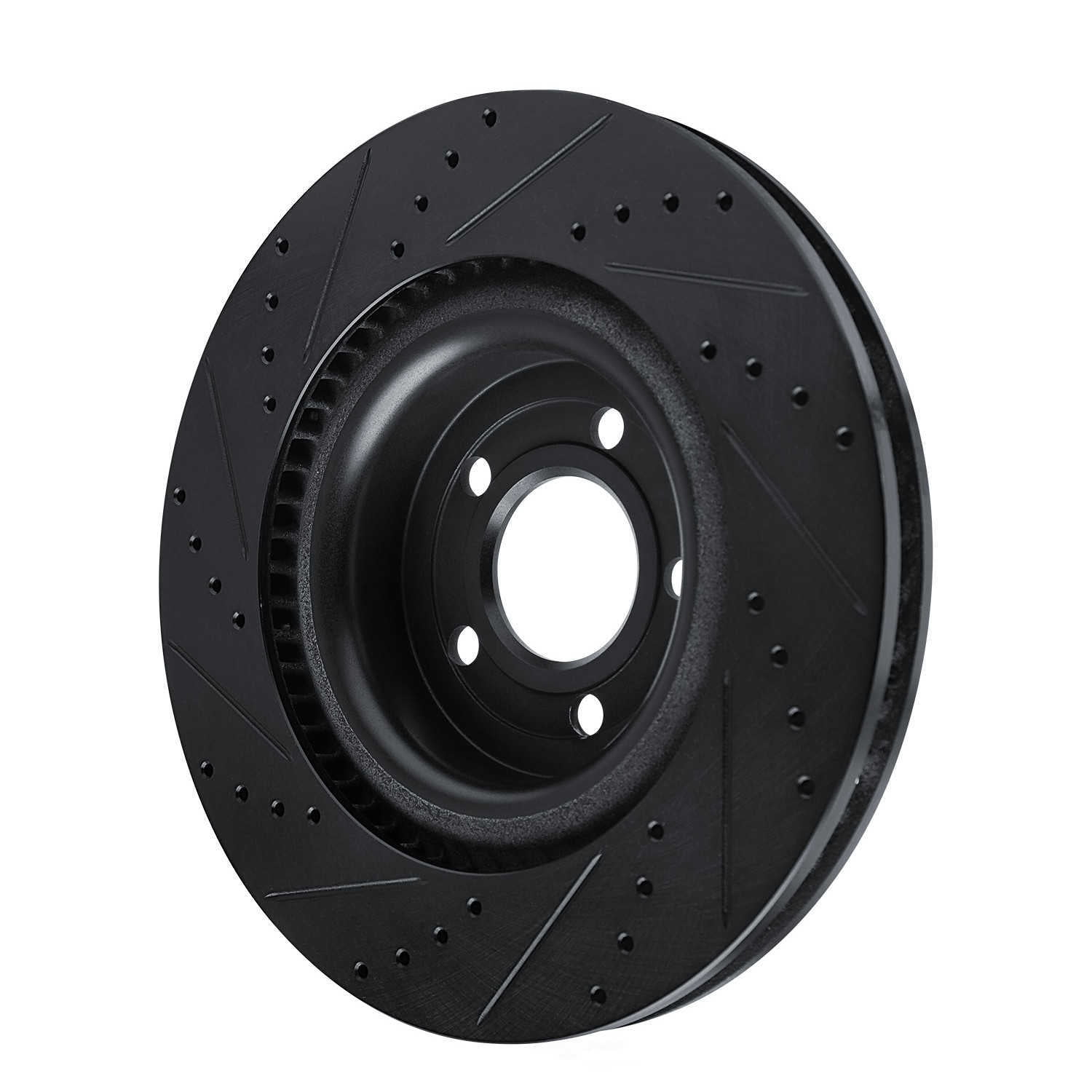 Dynamic Friction Company 633-54279R DFC Brake Rotor - Drilled And Slotted - Black