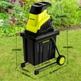thumbnail image 2 of Wood Chipper, 1800W High Power Garden Branch Shredder, 15-Amp Electric Brushless Wood Chipper, Garden Tools With 10 Gallon Collecting Bin, Easy To Clean For Branches, Leaves And Yard Cleanup, 2 of 10