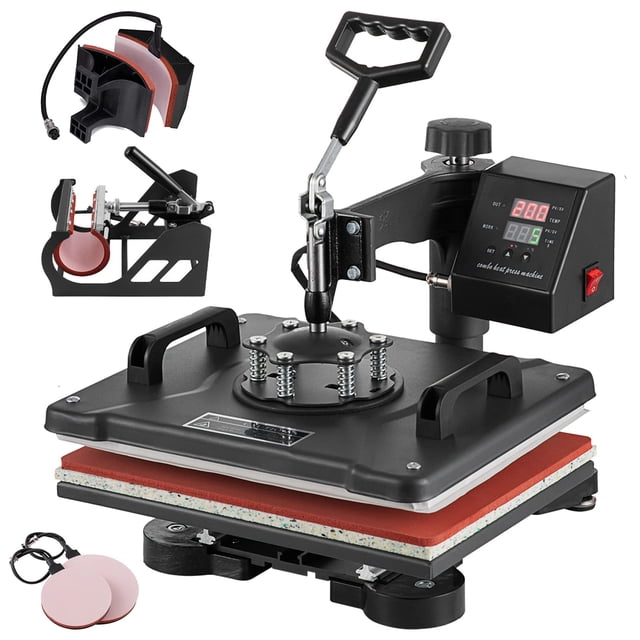 Máquina de prensa térmica Topdeep 12x15" 5 en 1 abatible