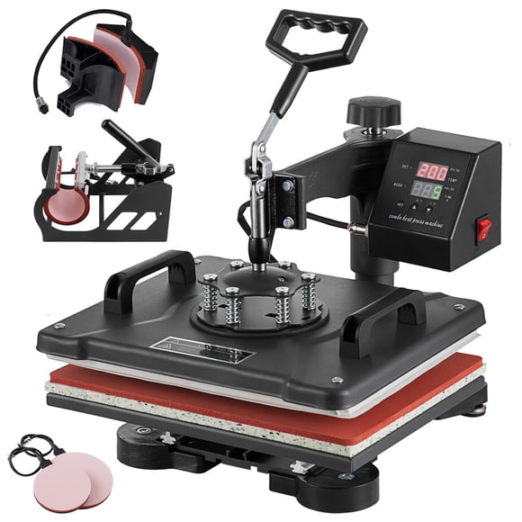 Máquina de prensa térmica Topdeep 12x15" 5 en 1 abatible