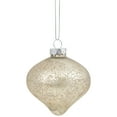 thumbnail image 6 of Northlight Mercury Glass Style Glass Christmas Ornament Set - 3" - Silver and Champagne - 12ct, 6 of 9