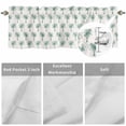 thumbnail image 2 of Kitchen Valances for Window, Summer Palm Tree Light Filtering Rod Pocket Valance Curtain, Green Trees Seamless &nbsp;Short Curtains Window Topper for Bedroom Bathroom Living Room 54x18in, 2 of 9