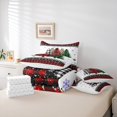 thumbnail image 5 of Feelyou Buffalo Xmas Tree Bedding Comforter Set 7 Pieces for Kids, Vintage Western Christmas Full Bedding Set, Winter Snowflake Fitted Sheet Flat Sheet, Lightweight Room Decor, 5 of 7