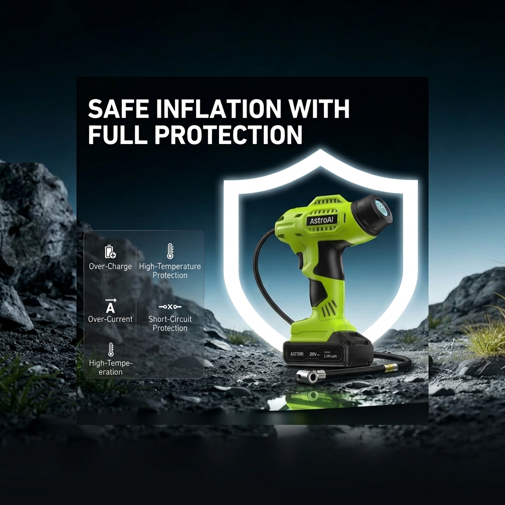 AstroAI Cordless Tire Inflator, 160 PSI Portable Air Compressor photo 8